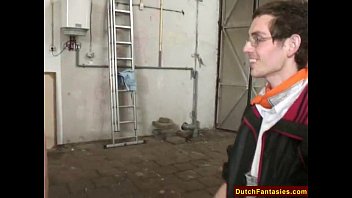 Dutch Teen With Glasses In Warehouse