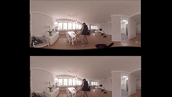 VR Porn 360 Brunette fucked on the table