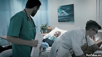 Tighty patient blonde girl banged by a weird doctors fat cock