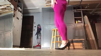 Lonely tranny bending over