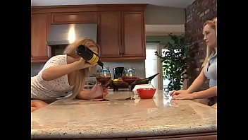 Two naughty blonde cuties Aiden Starr and Brooke Scott decided to get up to mischief for a while just a touch in the kitchen