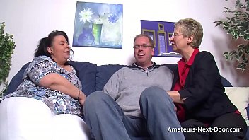 Older couple have a threesome with a fat brunette