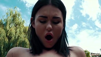 Teen hardcore sex with fat old man outdoors