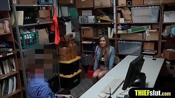 Busty blondie thief got caught and fucked