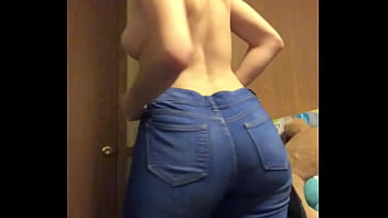 fat ass bitch trying jeans