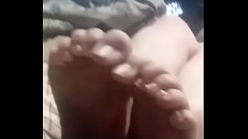 Dirty feet of white girl