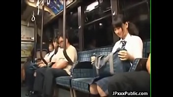 Japanese school girl get fuck on bus