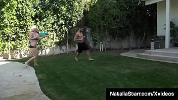 Drenched Diva Natalia Starr gets shot by a water gun & then a loaded cock, full of warm cum, after taking a juicy pussy pounding in this hot couple's clip! Full Video & Natalia Live @ NataliaStarr.com