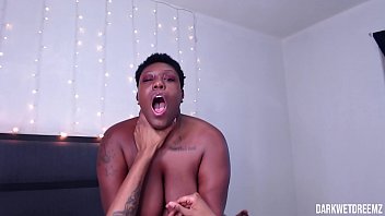 Ebony BBW Catches Spy In The Closet and Fucks Him!