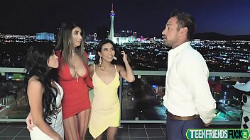 Hot teens compete and fuck over one lucky bachelors heart