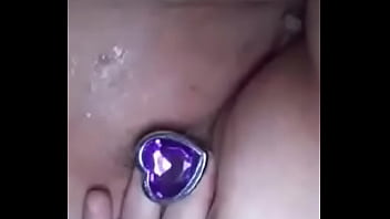 Butt plug playing and having some fun before bed time