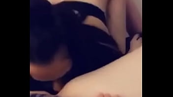 Snap Chat whores share a big cock - FFM threesome
