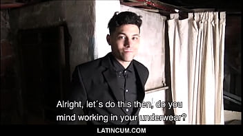 Cute Amateur Straight Latino Twink Paid Money Have Sex While On Job Interview POV