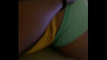 Playing with ebony ass and teasing