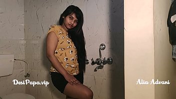 Alia Advani Hot Indian Punjabi Model In Bathroom Getting Wet And Taking Hot Water On Big Boobs And Curved Ass