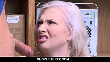 Big tits blonde teen Caught Shoplifting