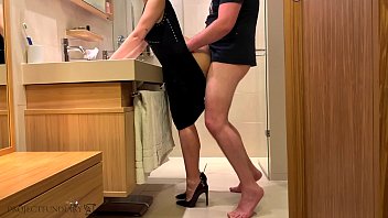 before a party - stepbro fucks me in my sexy bodycon dress doggystyle
