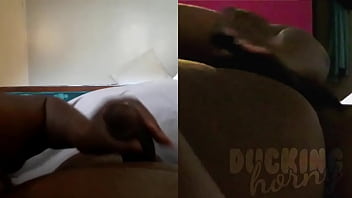 African Hubby gets early morning handjob from wife