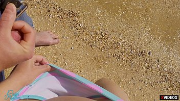 Stranger Cums In My Panties On The Beach While Walking
