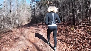 Quickie Blowjob and Quick Fuck During a Hike through the Woods