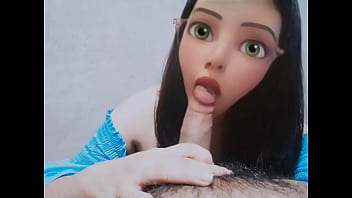 Petite girlfriend sucking cock with 3d filter - KawaiiLittleFox