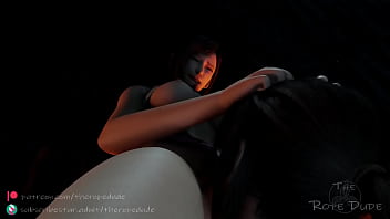 Tifa makes Lara Croft eat her pussy after restraining her [TheRopeDude]