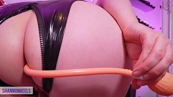 Mistress Shannon Inflates Her Butthole & Swallows a Huge Dildo - Shannon Huxley