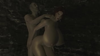 Redhead big titted nord pleases Riften's perverts