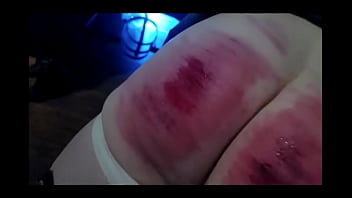 A very hard painful caning