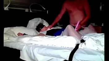 Great orgasm tied to the bed
