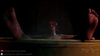 triss is taking a bath alone