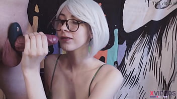 Blonde Beauty With Glasses Sucks My Cock! She loves to do a blow job and is addicted to my serma! A lot of sperm in the mouth of a blonde girl!