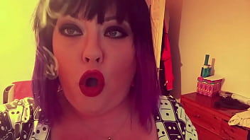 Chubby Domme A Cig With Dangling, Open Mouth Inhales & Drifts