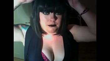 gothic chubby domme Smoking A Slim Cigarette