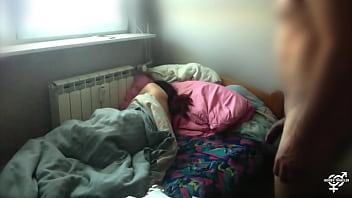 Wake up step-daughter with a dick when she is resting
