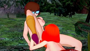 Scooby Doo XXX 3D Hentai- Daphne and Velma scissoring and pussy licking