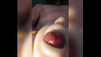 Deepthroat with my new toy and cumming like crazy watch if you like cum.