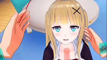 [Eroge Koikatsu! VR version] Blonde huge breasts twin tail JK is rubbed and horny!