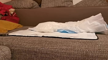 Fresh diaper and anal plug with remote control