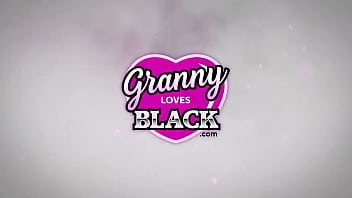 GRANNYLOVESBLACK - Melons Marie wants every dick to enjoy her tits! Watch this horny GILF as she holds them together for this beefy cock to squeeze between