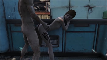 FO4 Filling ass and pussy