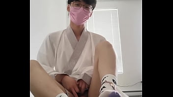 cute asian hanfu femboy twink socks tease you and huge load cum traditional chinese clothes