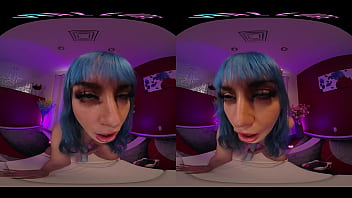 Your big titty girlfriend makes you a private video in VR