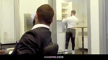 Office gay anal fuck