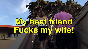 Cheating wife sucks and fucks her husbands best friend