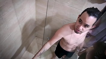 Security cam caught cheating husband fucking the babysitter in the shower!