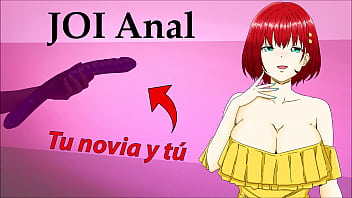 Anime JOI, your partner has a dildo to use on you.