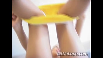 Little Lupe touching her small vagina