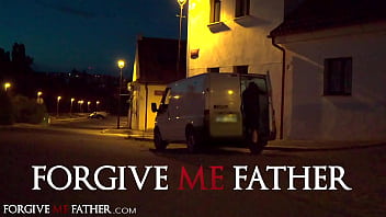 Forgive Me Father - Innocent looking girl has intense strap-on ass sex with crazy lez milf with a love for fisting and giving curious teens big wet squirt orgasms and pushing her plastic dick deep into their throats