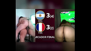 I fuck her while we watch the World Cup in Qatar, Argentina vs France, above Argentina, homemade, xvideos, xnxx